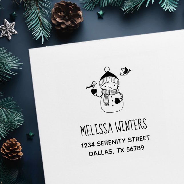 Niedlicher Snowman in KnetHat und Scarf Adresse 2 Permastempel (Von Creator hochgeladen)