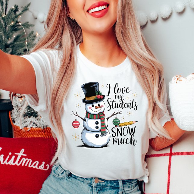 Niedlicher Snowman-Lehrer T-Shirt (Von Creator hochgeladen)
