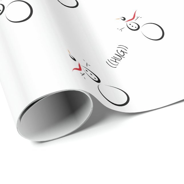 NIEDLICHER SNOWMEN-Textumschlag Geschenkpapier (Rolleneckpunkt)