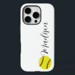 Niedlicher Softball-Personalisierter Name iPhone 16 Pro Hülle<br><div class="desc">Ein niedlicher Softball-personalisierter Name iPhone-Gehäuse mit einem modernen Kalligraphie-Script-Schriftart. Der Stil und die Farbe des Schriftartes können mithilfe der Online-Template-Tools geändert werden.</div>