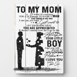 Niedlicher Sohn zu meiner Mama Geschenk Lieblich Fotoplatte