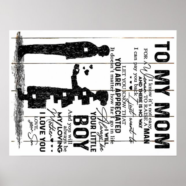 Niedlicher Sohn zu meiner Mama Geschenk | Lieblich Poster (Vorne)