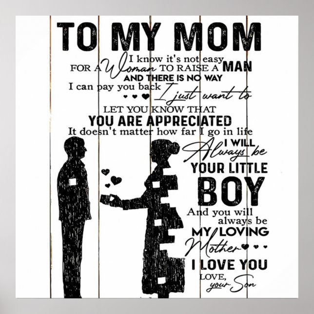 Niedlicher Sohn zu meiner Mama Geschenk | Lieblich Poster (Vorne)