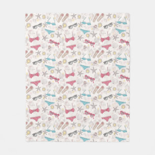 Niedlicher Sommer-abstraktes Muster Fleecedecke