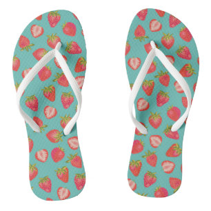 Niedlicher Sommer-Erdbeermuster Flip Flops
