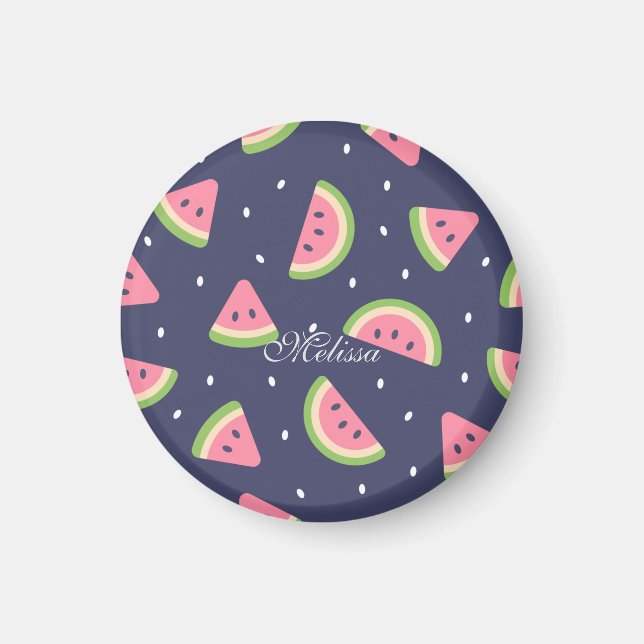 Niedlicher Sommer Grün Rosa Wassermelone Magnet (Vorne)