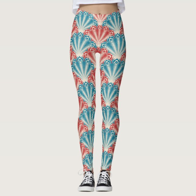 Niedlicher Sommer im Stil der 50er Jahre im Juli,  Leggings (Vorderseite)