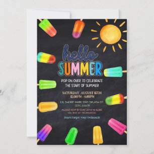 Niedlicher Sommer-Party Einladung
