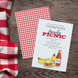 Niedlicher Sommer Picnic Trendy Cookout Whimsical Einladung