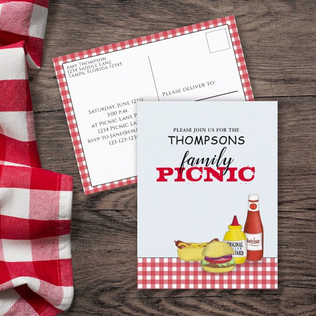 Niedlicher Sommer Picnic Trendy Cookout Whimsical Postkarte (Von Creator hochgeladen)