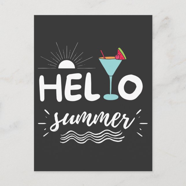 Niedlicher Sommer Postkarte (Vorderseite)