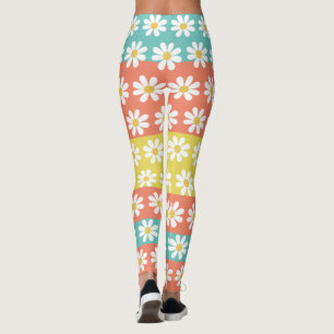 Niedlicher Sommer Retro Daisy Blume Mode Leggings