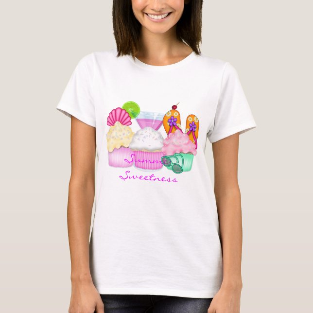 NIEDLICHER Sommer-u. Kuchen-Liebhaber-Spaghettis T-Shirt (Vorderseite)
