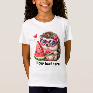 Niedlicher Sommer-Wassermelone-Igel individuell an T-Shirt