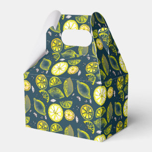 Niedlicher Sommerlemon Zitrus Doodle Gelb Blau Geschenkschachtel