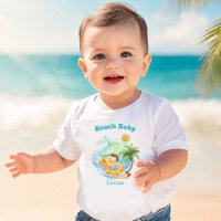 Niedlicher Sommerurlaub Name Beach Baby Boy