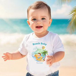 Niedlicher Sommerurlaub Name Beach Baby Boy T-shirt