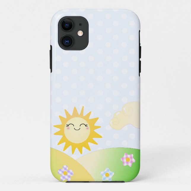 Niedlicher Sonne kawaii Cartoon Case-Mate iPhone Hülle (Rückseite)