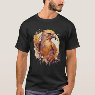 Niedlicher Sonnenblumenhawk-Bird der Prey Ornith T-Shirt