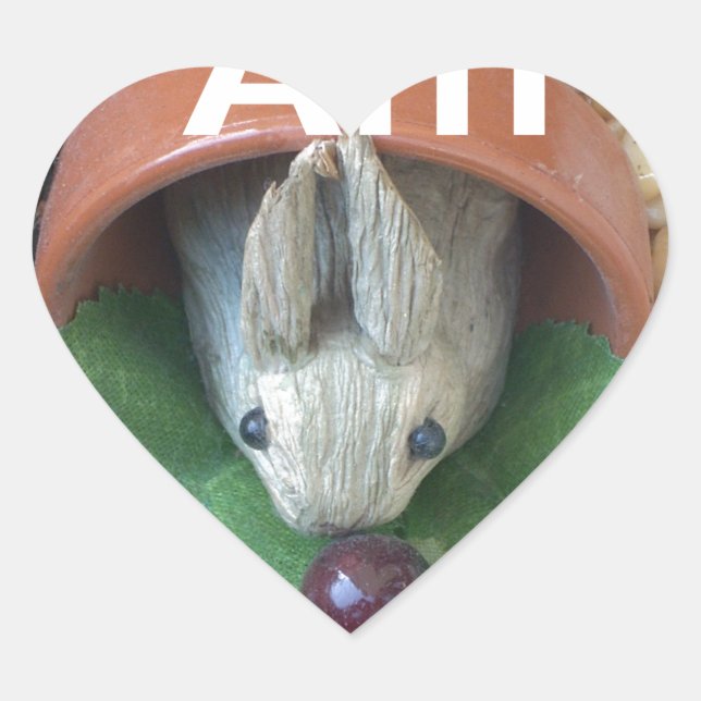 Niedlicher Sonnendach Herz-Aufkleber (Vorderseite)