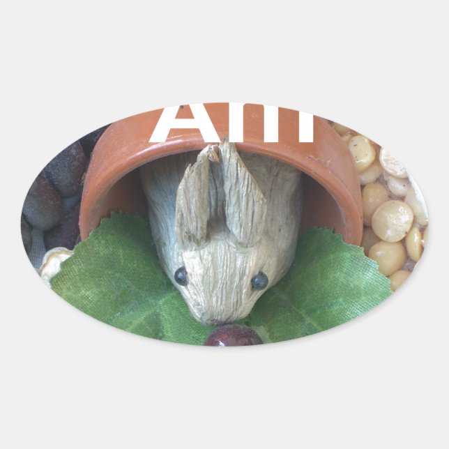 Niedlicher Sonnendach Ovaler Aufkleber (Vorderseite)