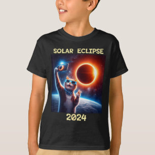 Niedlicher Sonnenfinsternis-Katz T-Shirt