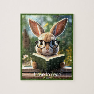 niedlicher Sonnenschein in Brille Liebe zum Lesen  Puzzle