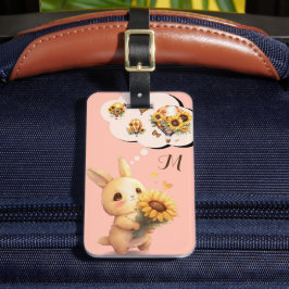 Niedlicher Sonnenschein mit Sonnenblumenspeck Gepäckanhänger