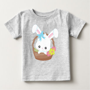 Niedlicher Sonnenschein, Weißer Hase, Kaninchen, B Baby T-shirt