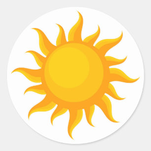 Niedlicher Sonnenschutzaufkleber Runder Aufkleber