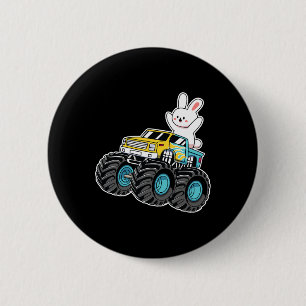 Niedlicher Sonnentritt Monster Truck Osterfeiertag Button