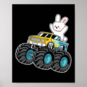 Niedlicher Sonnentritt Monster Truck Osterfeiertag Poster