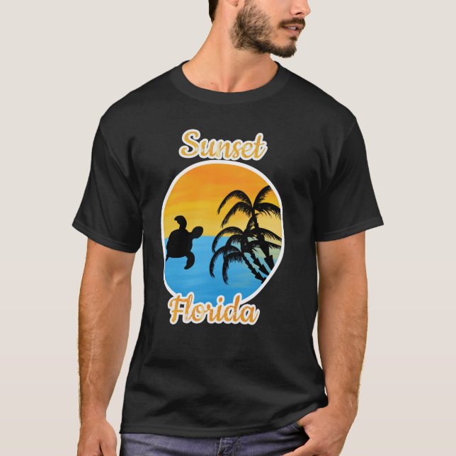 Niedlicher Sonnenuntergang im T - Shirt Florida (Vorderseite)
