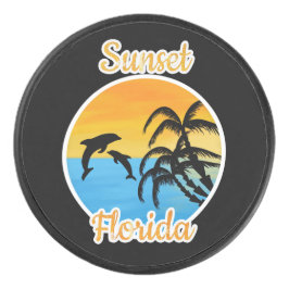 Niedlicher Sonnenuntergang in Florida Eishockey Puck
