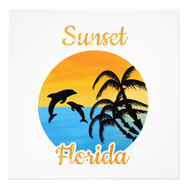 Niedlicher Sonnenuntergang in Florida Fotodruck (Vorne)