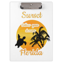 Niedlicher Sonnenuntergang in Florida Klemmbrett