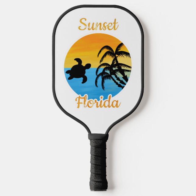 Niedlicher Sonnenuntergang in Florida Pickleball Schläger (Vorderseite)