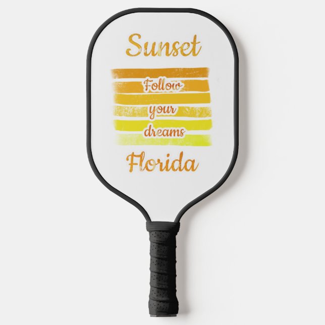 Niedlicher Sonnenuntergang in Florida Pickleball Schläger (Vorderseite)