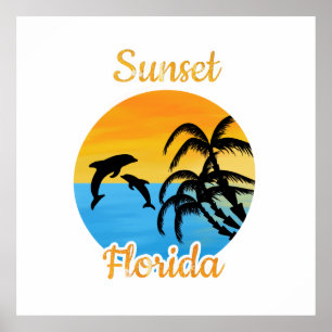 Niedlicher Sonnenuntergang in Florida Poster
