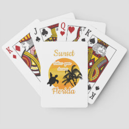 Niedlicher Sonnenuntergang in Florida Spielkarten