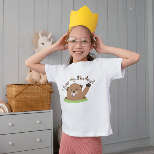 Niedlicher sonniger Groundhog Day Kinder Weihnacht T-Shirt