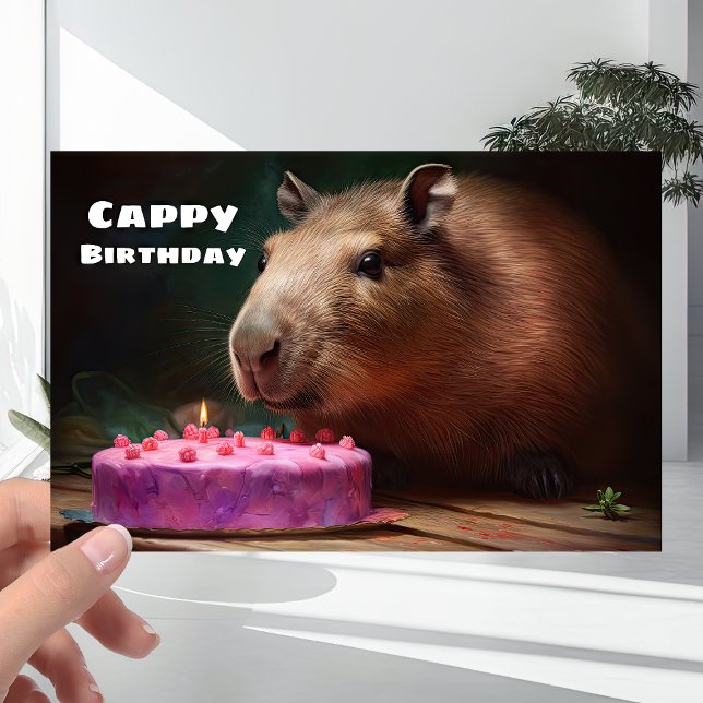 Niedlicher Spaß Capybara - "Cappy" Glückwunsch zum Karte (Von Creator hochgeladen)