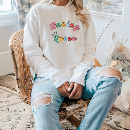 Niedlicher Spaß Einfache Retro Backen Königin Kron Sweatshirt