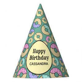 Niedlicher Spaß Farbenfrohe Sprinkle Donut Muster  Partyhütchen