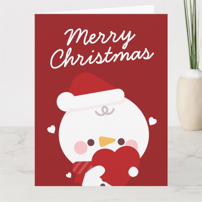 Niedlicher Spaß frohe Weihnachten Dankeskarte (Vorderseite)