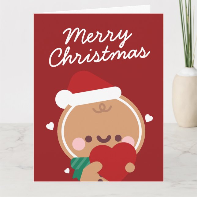 Niedlicher Spaß frohe Weihnachten Dankeskarte (Vorderseite)