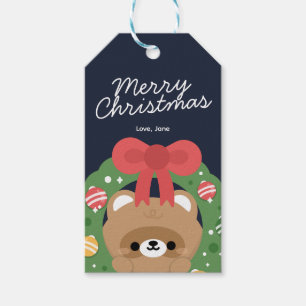 Niedlicher Spaß frohe Weihnachten Geschenkanhänger