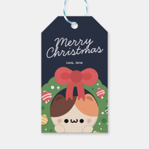 Niedlicher Spaß frohe Weihnachten Geschenkanhänger