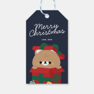 Niedlicher Spaß frohe Weihnachten Geschenkanhänger