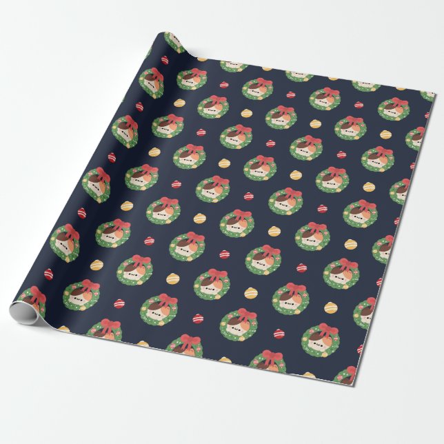 Niedlicher Spaß frohe Weihnachten Geschenkpapier (Ungerollt)
